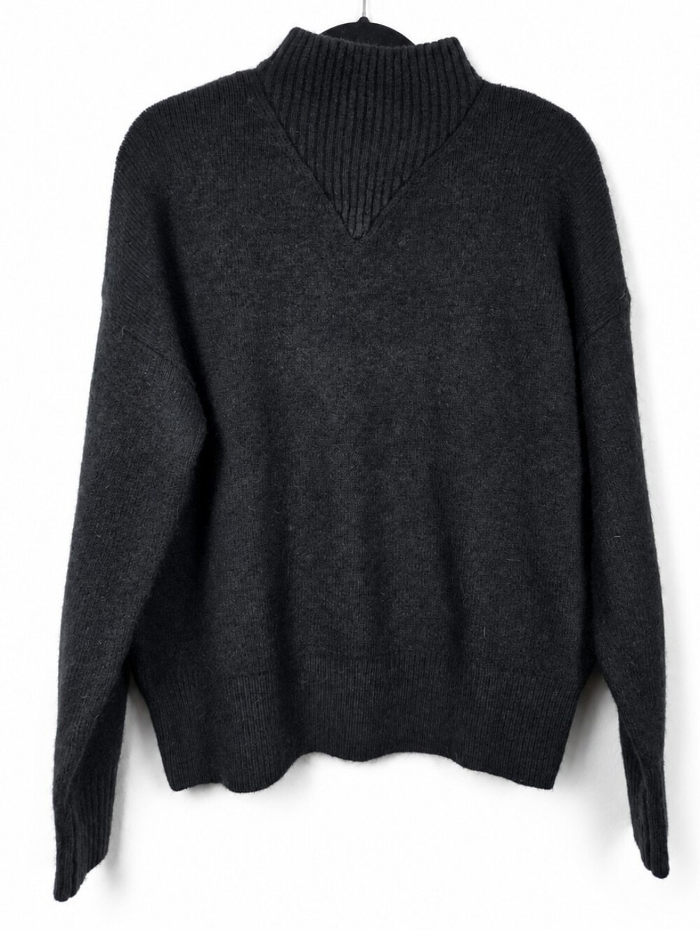 Madewell Wool Alpaca Mock Neck Sweater M Quiet Luxury Minimalist Old Money